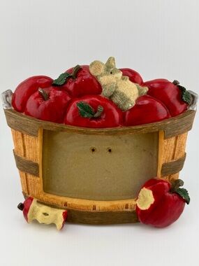 Photo Frame Apple Basket With Mouse Country Farmhouse Rustic Kitchen Decor